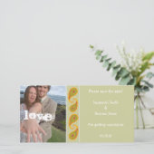 Green & Gold Paisley Save the Date Your Photo (Staand voorkant)