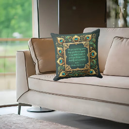 Green Gold Peacock Lijst  Kussen