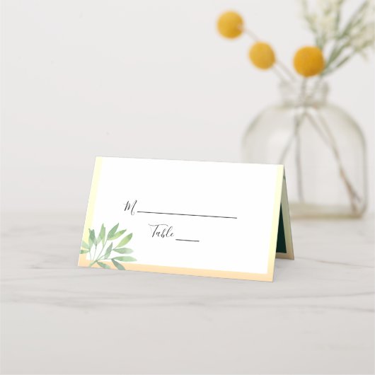Green Gold Place Card Plaatskaartje (Voorkant)