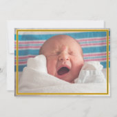 Green & Gold Pset gemaakt in Texas Horizontal Phot Aankondiging (Achterkant)