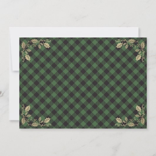 Green Gold Pset-kerstfeestdag Kaart (Achterkant)