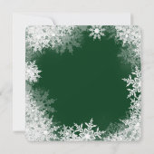 Green Gold Santa Hat Snowflake Holiday Party Kaart (Achterkant)
