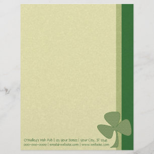 Green & Gold Shamrock Briefhoofd Sjabloon