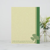 Green & Gold Shamrock Briefhoofd Sjabloon (Staand voorkant)