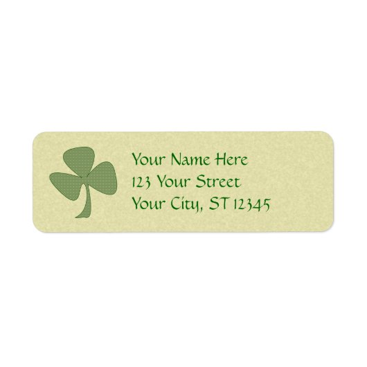 Green & Gold Shamrock Etiket (Voorkant)