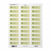 Green & Gold Shamrock Etiket (Full Sheet)
