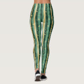 Green Gold Shamrock St. Patrick's Day Leggings (Achterkant)