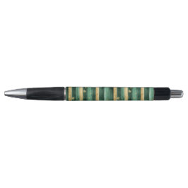 Green Gold Shamrock St. Patrick's Day Stripes Pen
