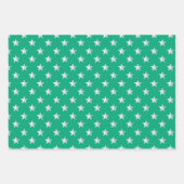 Green Gold Silver Red Stars Vakantie Inpakpapier Vel (Voorkant 2)