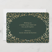 Green Gold Snow-Feestdagen Feestdagenkaart (Achterkant)