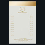 Green Gold Stripe Monogramm Circle Flyer<br><div class="desc">Elegant, green, gold stripe, circle, monogramm flyer.There is no shine or texture. Edit your product in min by entering your data. You can change the font, color and position by "personalizing more".</div>
