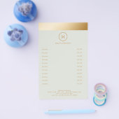 Green Gold Stripe Monogramm Circle Flyer (Enkel)