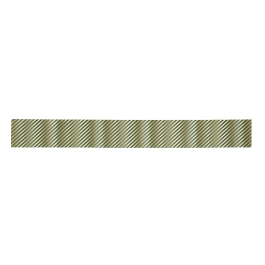 Green Gold Stripes kerstsatin Ribbon Satijnen Lint (Voorkant)