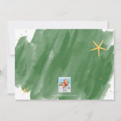 Green Gold Tropical Waterverf Holiday Photo Card (Achterkant)