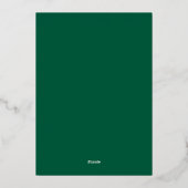 Green & Gold Two Become One Foil Wedding Invitatio Folie Uitnodiging (Achterkant)
