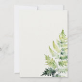 Green Gold Waterverf Fern Foliage Wedding Save The Date (Achterkant)