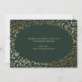 Green Gold Waterverf Holly-fotokerstkaarten Feestdagenkaart (Achterkant)