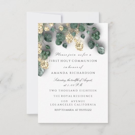 Green Gold White First Heilige Communistische Krui Kaart (Voorkant)