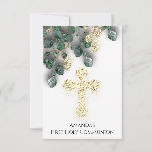 Green Gold White First Heilige Communistische Krui Kaart (Achterkant)