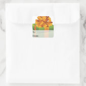 Green Gold Wrapped kerstcadeautje Label (Tas)