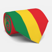 Green, Gold (Yellow) and Red Colors Flag Stropdas (Opgerold)