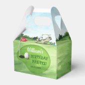 Green Golf 1e Verjaardag Par-t-shirt Bedankdoosjes (Achterkant)