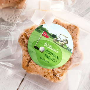 Green Golf 1e Verjaardag Par-t-shirt Ronde Sticker