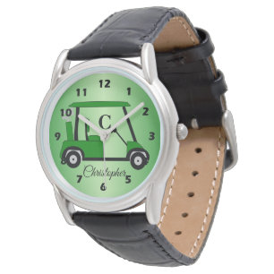 Green Golf Buggy Watch Horloge