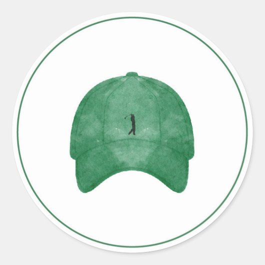 Green golf caddie pet sticker (Voorkant)