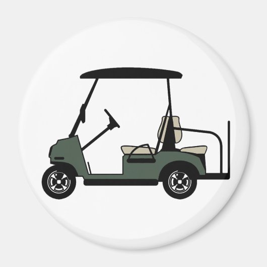 Green Golf Cart Magneet (Voorkant)