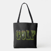 Green Golf Dimensional Afbeelding Logo, Tote Bag (Achterkant)