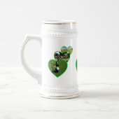 Green Golf Hearts Design Bierpul (Links)