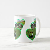 Green Golf Hearts Design Koffiemok (Voorkant rechts)