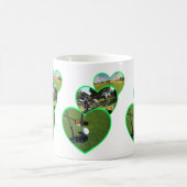 Green Golf Hearts Design Koffiemok (Center)