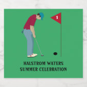 Green Golf Thgerespecteerd Sparkling Wijnetiket (Enkel label)