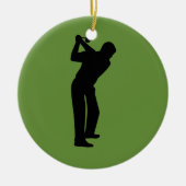 Green Golfer Custom Golfing Keramisch Ornament (Voorkant)