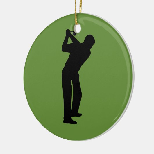 Green Golfer Custom Golfing Keramisch Ornament (Links)