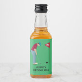 Green Golfer Putting Likeurfles Etiket (Voorkant)