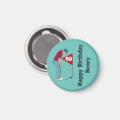 Green Golfer Putting Magnet (Voorkant / Achterkant)