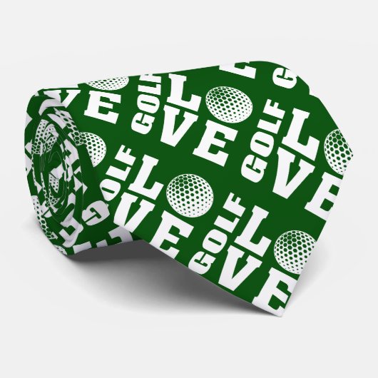 Green Golfer's Love Stropdas (Opgerold)