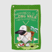 Green Golfing Gnome Golfhanddoek (Voorkant)