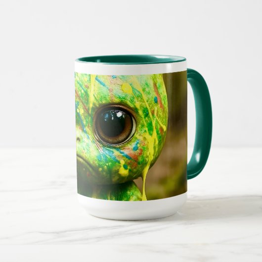 Green Goo Monster – griezelige Schattigee canvaspr Mok (Voorkant rechts)