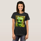 Green Goo Monster – griezelige Schattigee canvaspr T-shirt (Voorkant volledig)