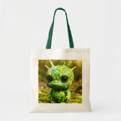 Green Goo Monster – griezelige Schattigee canvaspr Tote Bag (Voorkant)