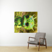 Green Goo Monster – griezelige Schattigee canvaspr Wandkleed (In Situ (horizontaal))