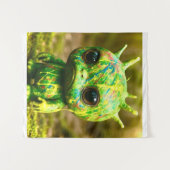 Green Goo Monster – griezelige Schattigee canvaspr Wandkleed (Voorkant (horizontaal))