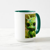 Green Goo Monster – griezelige Schattigee print Mok (Voorkant rechts)