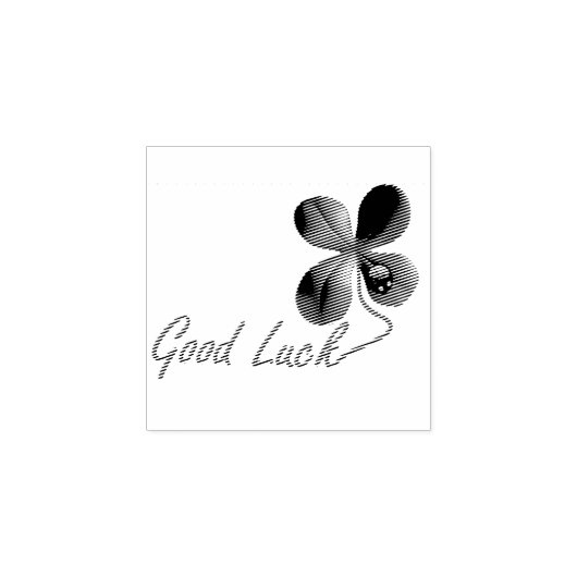 Green Good Luck Clover Ladybug St. Patrick's Day Rubberstempel (Afrduk)