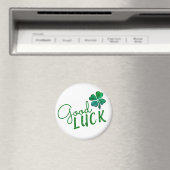 Green Good Luck Four Leaf Clover Shamrock Magnet (Insitu (Vaatwasser))