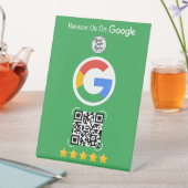 Green Google Review Business Stand with QR Code Reclamebord Met Voetstuk (Insitu)